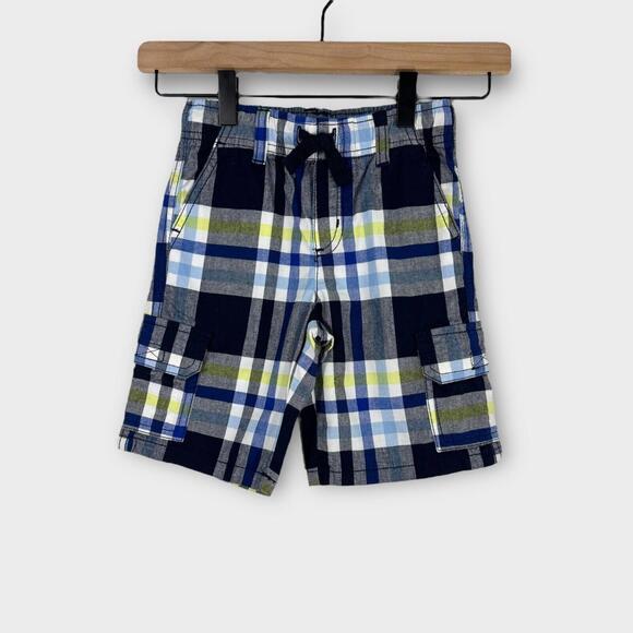 Gymboree Other - Gymboree Toddler Boy’s Size 4T Blue Plaid Print Casual 100% Cotton Shorts New